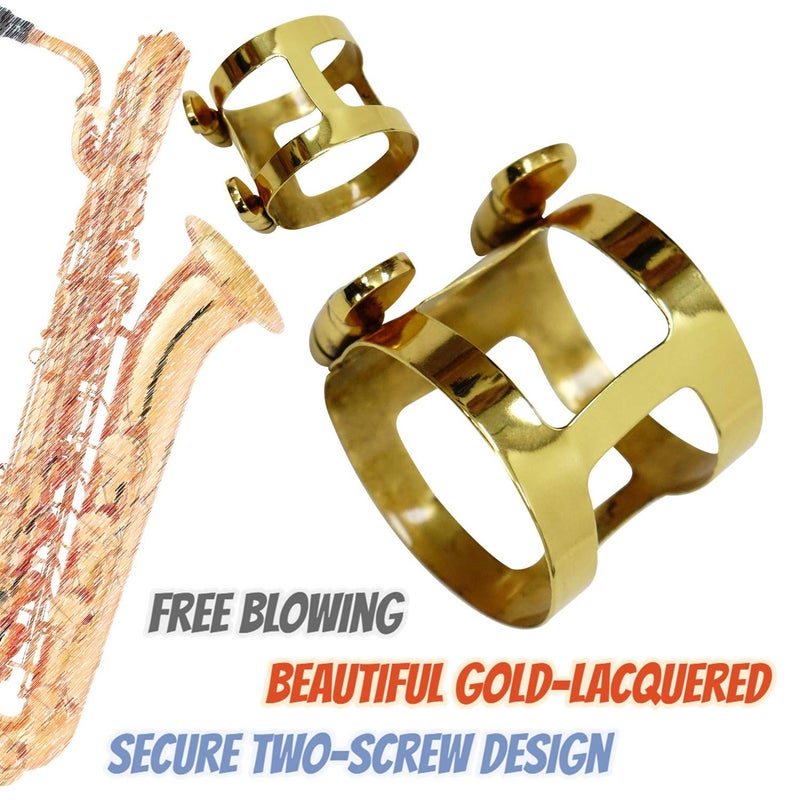 Libretto Baritone Saxophone Mouthpiece Kit: Standard Set With ABS 4C Mouthpiece, Plastic Cap, Gold Lacquered Ligature - Giftable, Finely Designed for Beginner and Intermediate - Image 3